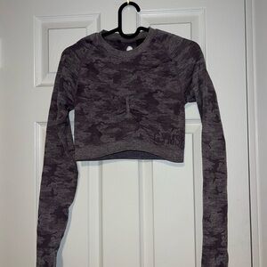 Gymshark Gray Camo Crop Top